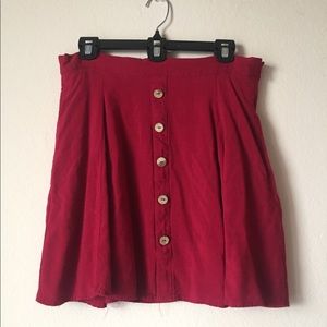 Red ModCloth skirt with buttons